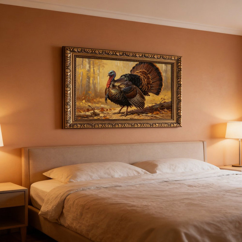 Cadre mural rétro Wild Turquie, L 24 po x l 36 po