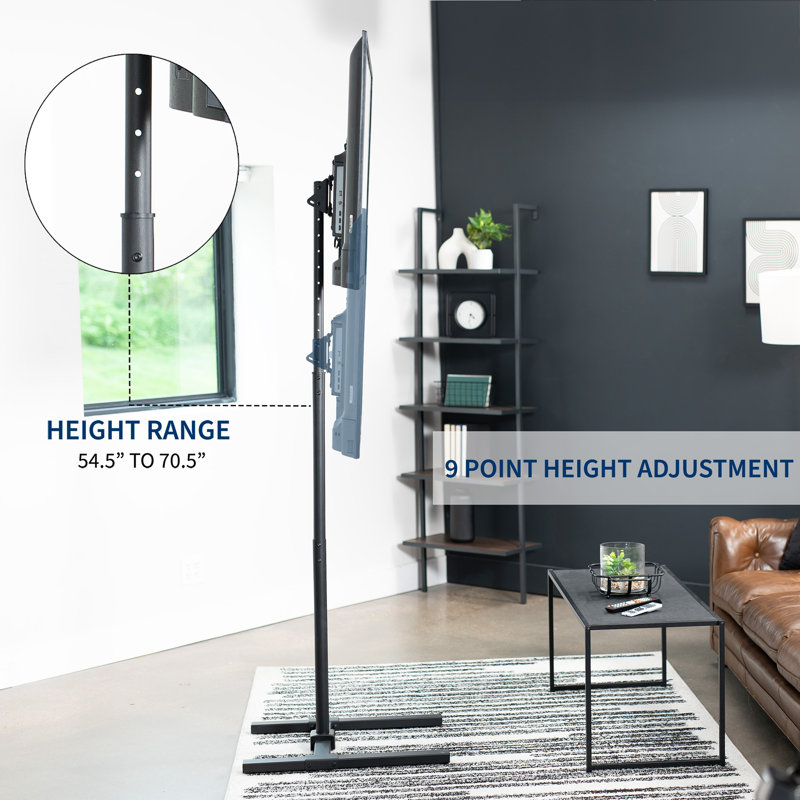 Extra Tall Black TV Floor Stand for 13" to 50" Screens