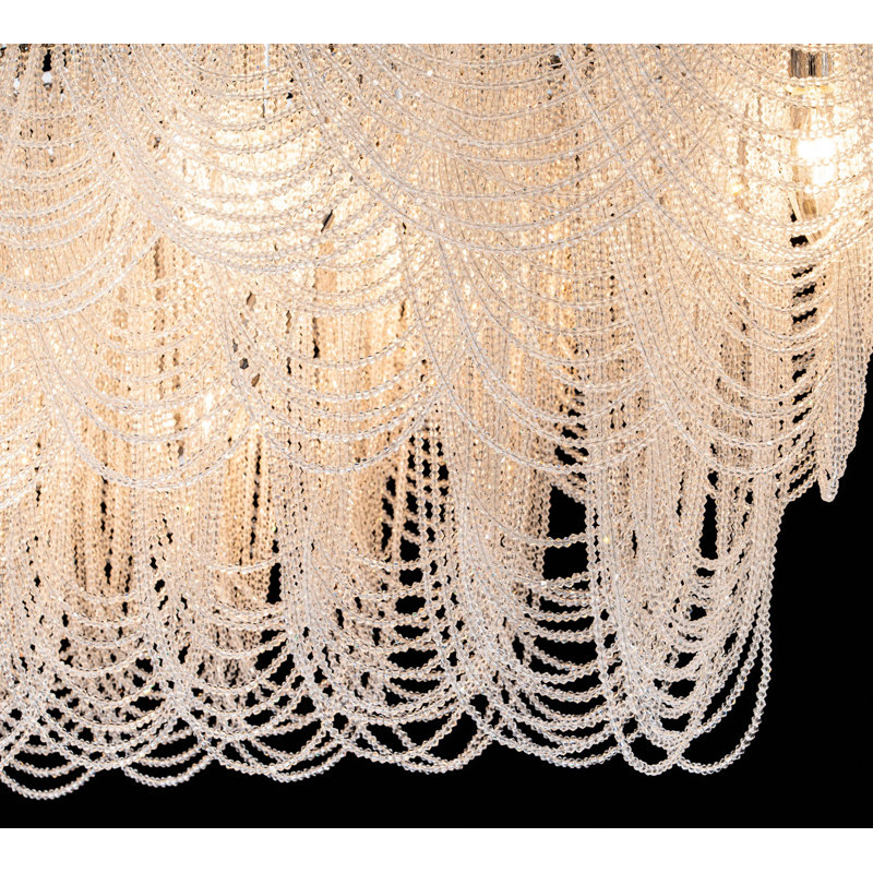 Khennedi 8-Light Crystal Kitchen Island Pendant