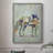 Fantastic Florals Fox, Standing Framed Print - Solid Wood-1558913907