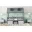 Structure de lit simple en bois, gris