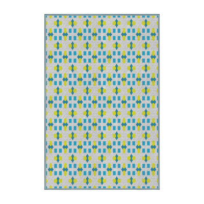 Tapis vert/gris à motifs Chamond