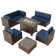 Benboe 8 Piece Patio Sets With Fire Pit Table