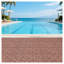 Carreaux de terrasse imbriqués de style pierre de 12 pouces, revêtement de sol en polypropylène rouge-brun avec GCC