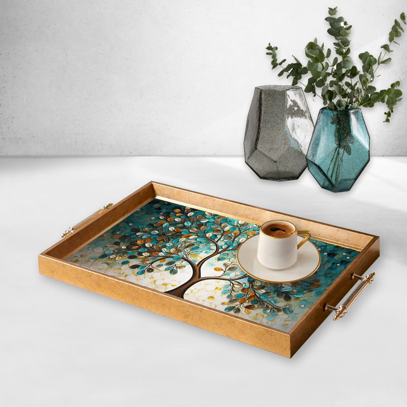 Élégant plateau en verre de 19,7 po x 11,4 po x 1,4 po | Fabrication 100% verre durable | Facile à nettoyer avec un chiffon humide | Idéal pour le service, la présentation décorative et l'organisation | Ajout élégant à la décoration intérieure