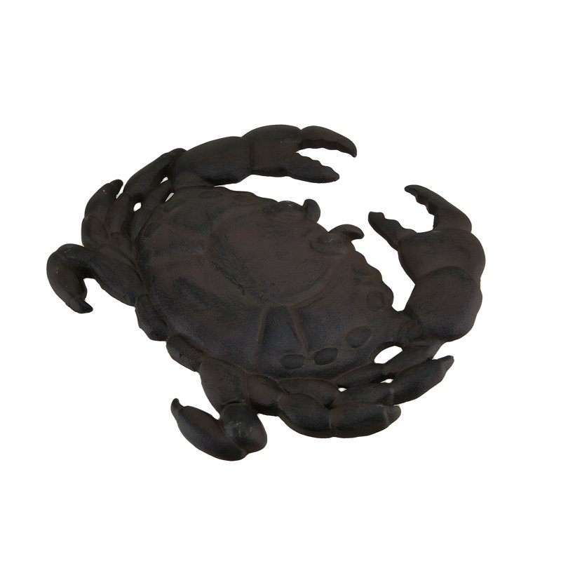 Dalles de jardin rustiques en fonte brune, motif crabe, lot de 3,28 cm de large