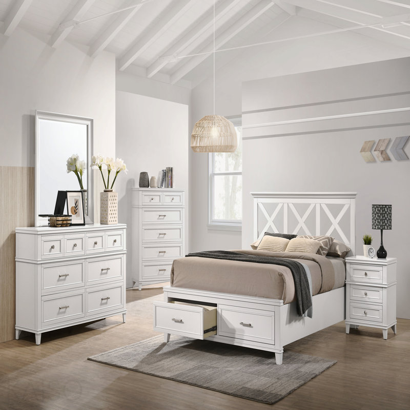 Commode blanche 5 tiroirs, Blanc