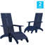 Chaise Adirondack d'extérieur avec repose-pieds Brady-88681430
