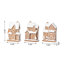 3-Piece 5.50"H Christmas Resin Gingerbread House Table Decor