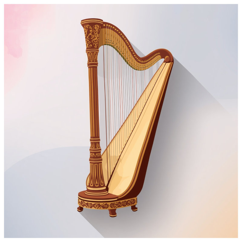 Coussins décoratifs ornés en bois Harpe, 18 x 18 pouces