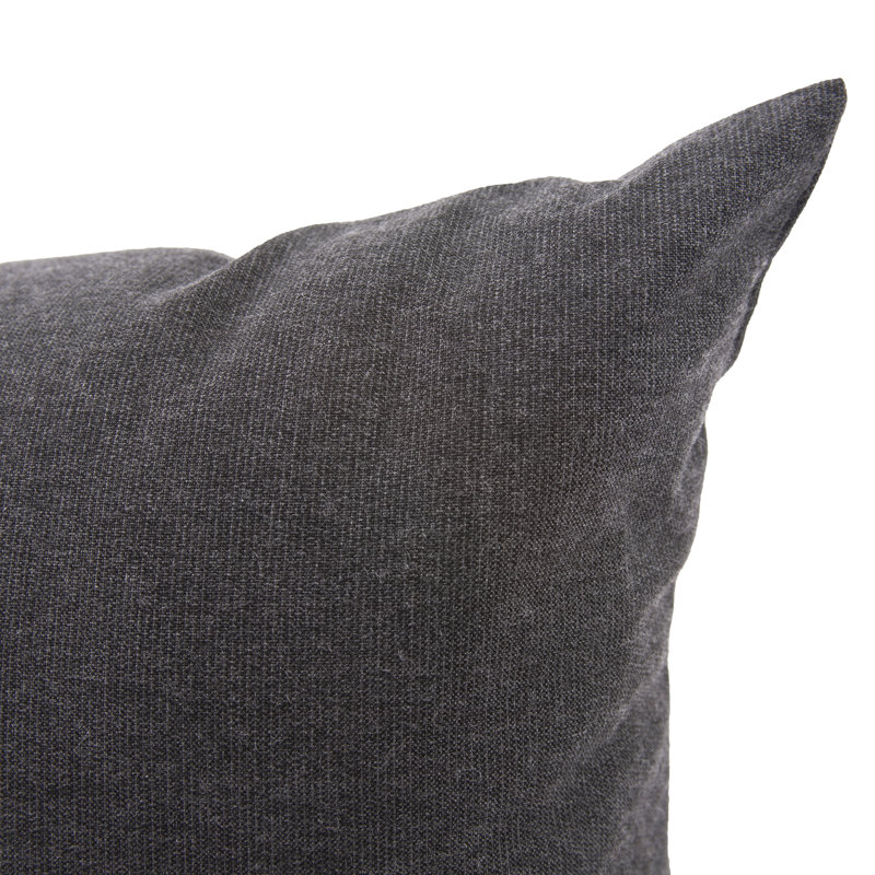 Square Indoor/Outdoor Pillow Cover & Insert, Seascape Charcoal