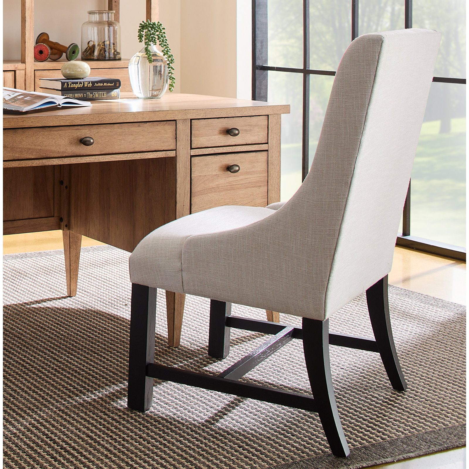 Romana Oak Dining Chair, Black