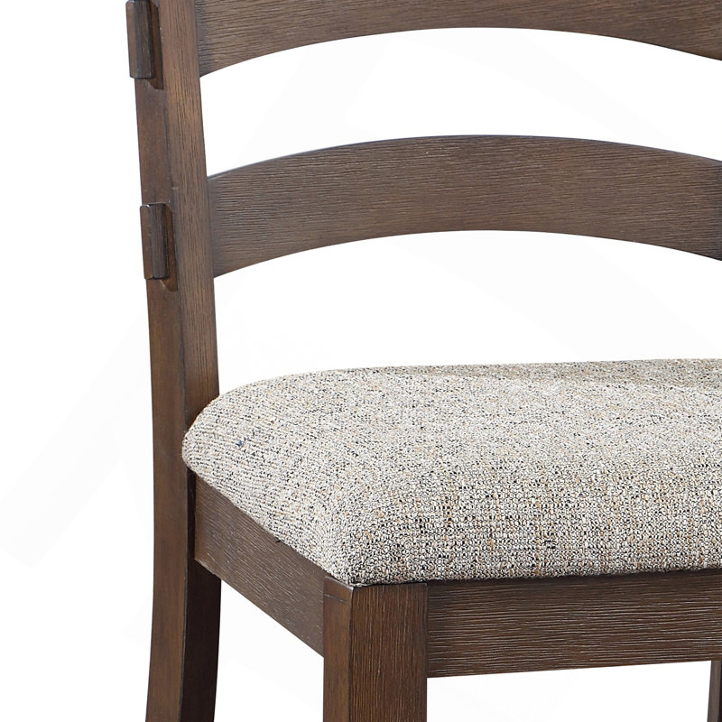 Ensemble de 2 chaises d'appoint à finition en chêne brun rustique et gris clair de Pâques