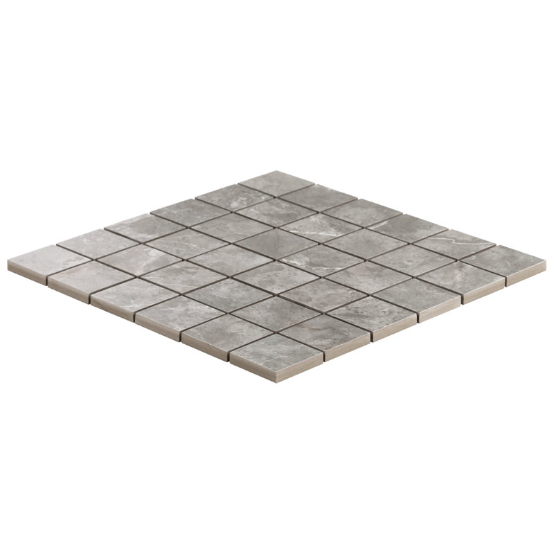 Nova 11,81 po X 11,81 po Carreau de mosaïque de plancher et de mur en porcelaine matte (0,96 pi2 / chaque), Gris fossile