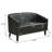 Boney Tufted Faux Leather Upholstered Small Loveseat-2000466218