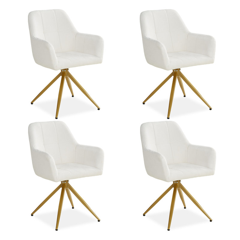 Mahanoy Upholstered Armchair, Gold colours, Beige