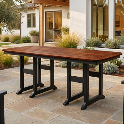 37" x 71" Rectangle Dining Table, Black