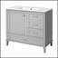 Meuble-lavabo moderne 36 po avec cadre en pin massif, porte à fermeture douce et tiroirs, armoire de rangement moderne-288642175