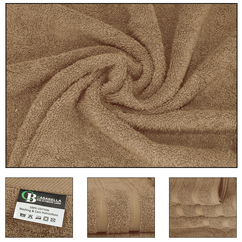 Casabella Luxury Hand Towel, Truffle