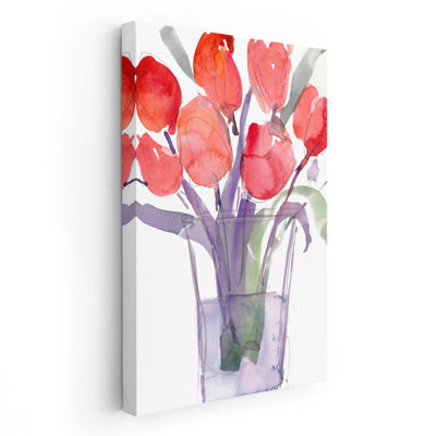 «My Red Tulips I», reproduction d'art sur toile