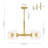 Mid-Century 5-Light Glass Sputnik Chandelier
