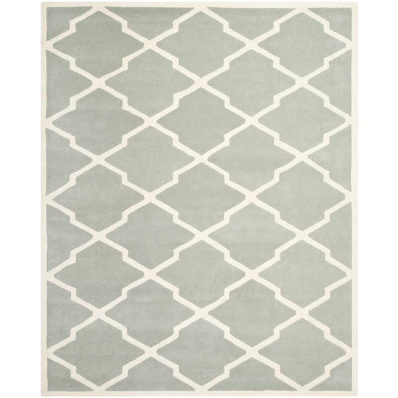 Carolene Hand Tufted Wool Geometric Rug, Rectangle 10' x 14'