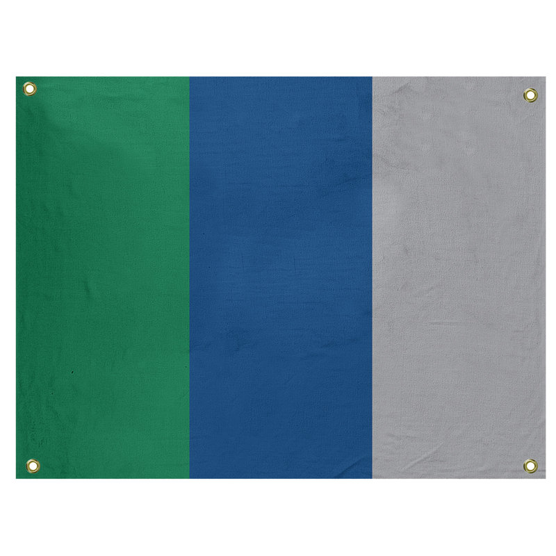 Tapisserie de polyester Vancouver, H 26 po x l 36 po x P 1 po, Vert / bleu / gris froid