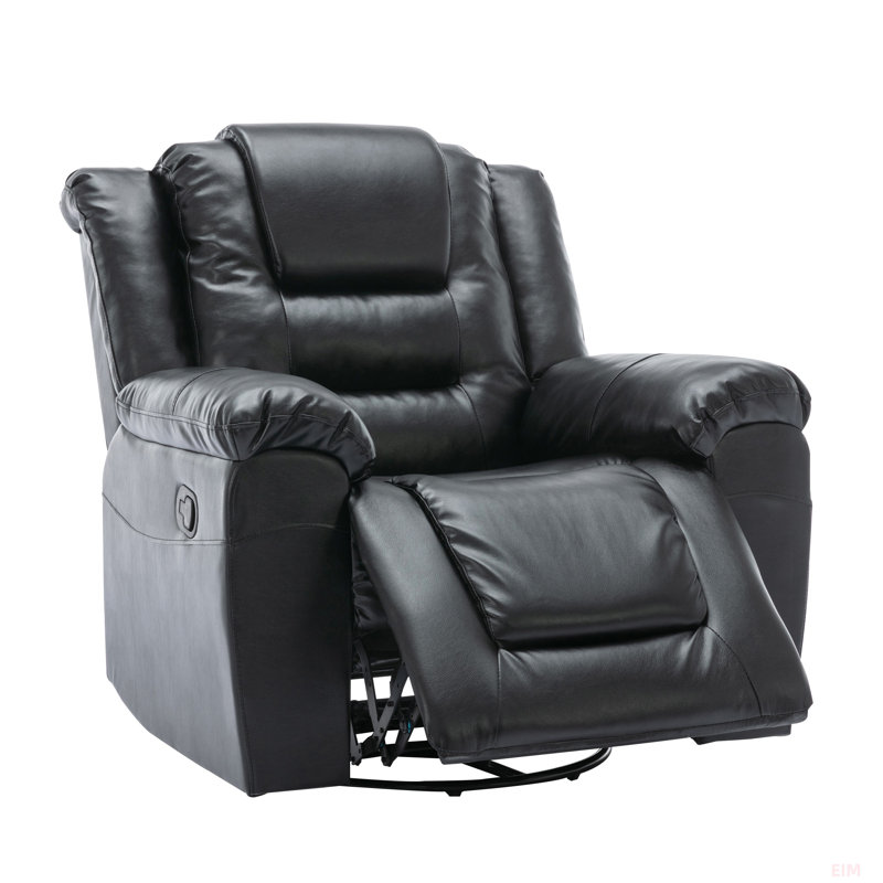 Fauteuil inclinable manuel et pivotant à 360 °, Noir, noir, noir, noir
