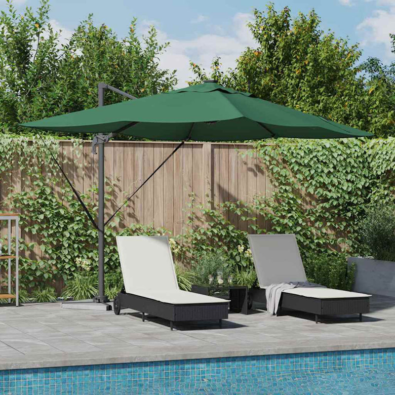 Cantilever Parasol, 265cm H x 251cm W x 251cm D, Green