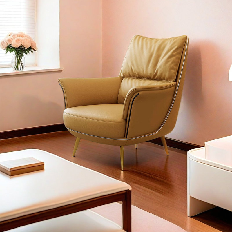 Fauteuil inclinable Jedikiah, Cuir jaune