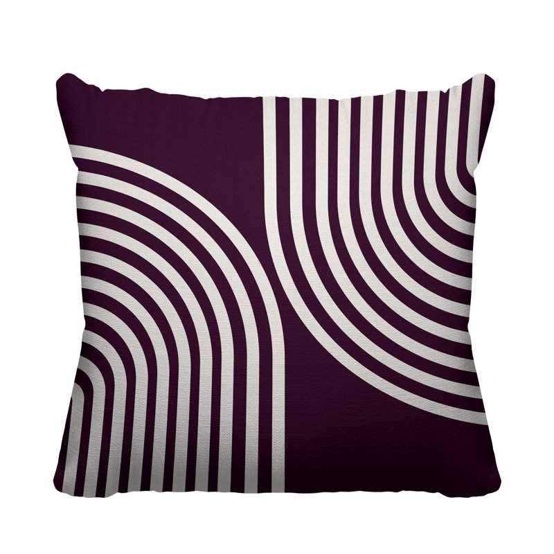 Coussin décoratif intérieur / extérieur Kumba, L 19 po x H 19 po, Mauve