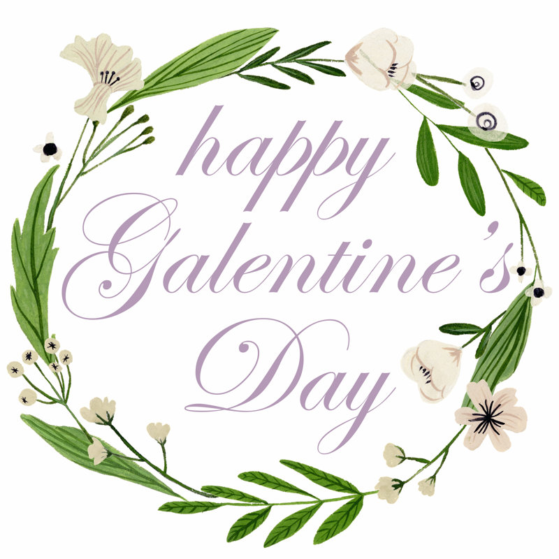 Happy Galentine's Day I, H 36 po x l 36 po