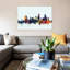 Boston, Massachusetts, USA II On Blue by Michael Tompsett - No Frame Print on Canvas-50002188