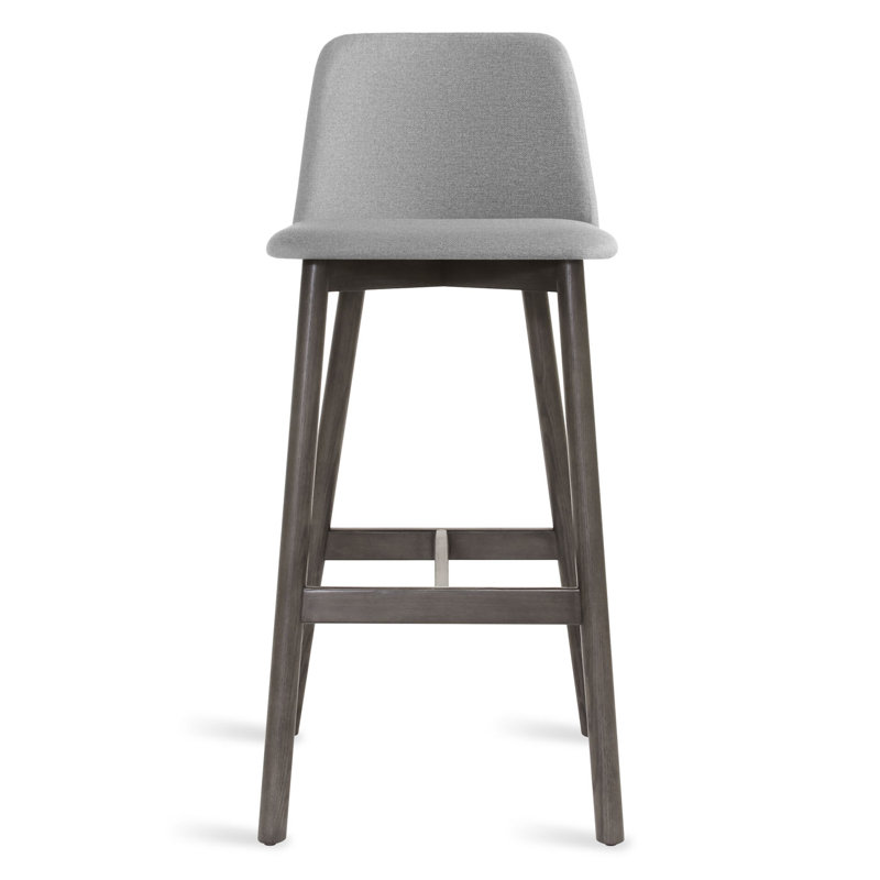 Chip Stool, Walnut, Bar Stool (31" Seat Height), Toohey Navy Plainweave