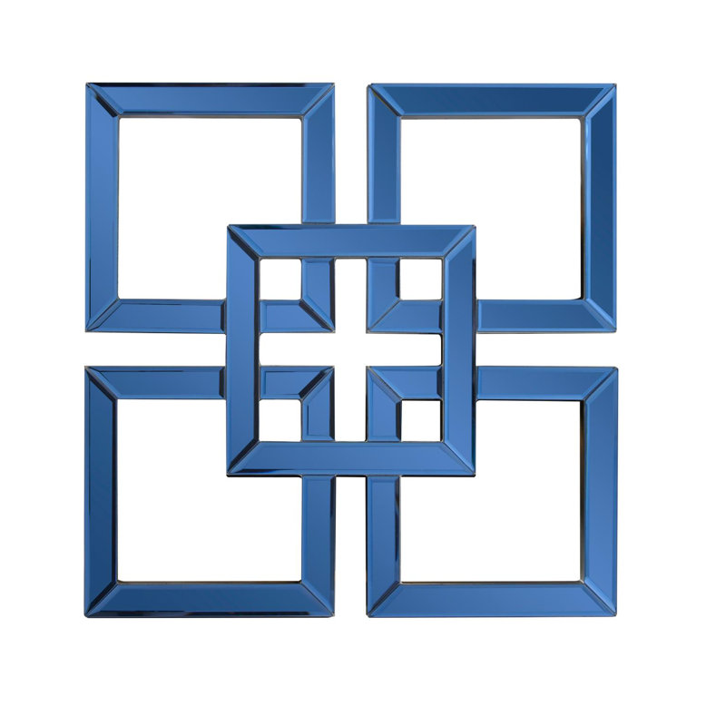 Miroir d'appoint Lakeycha, Bleu