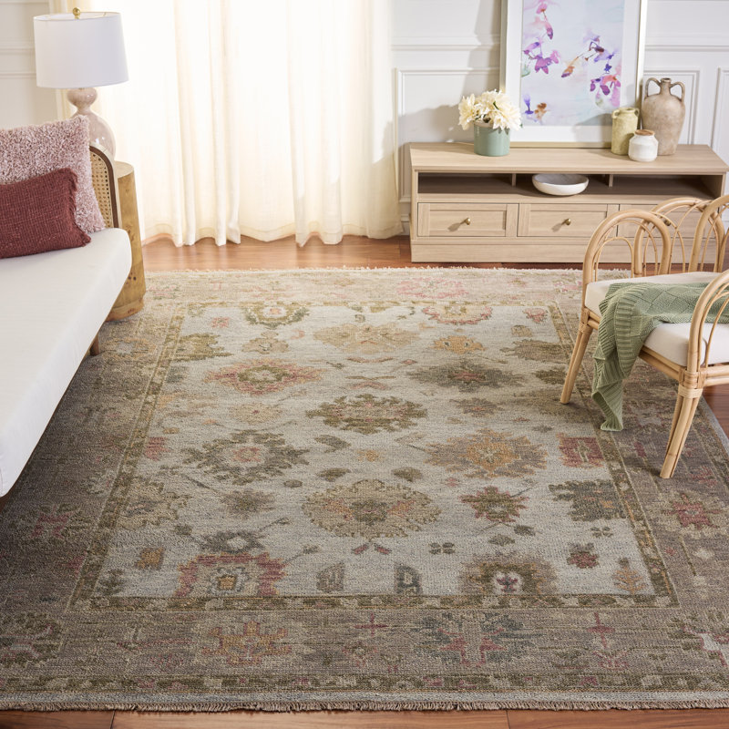 Donniesha Hand Knotted Wool Oriental Rug, Rectangle 8' x 10'
