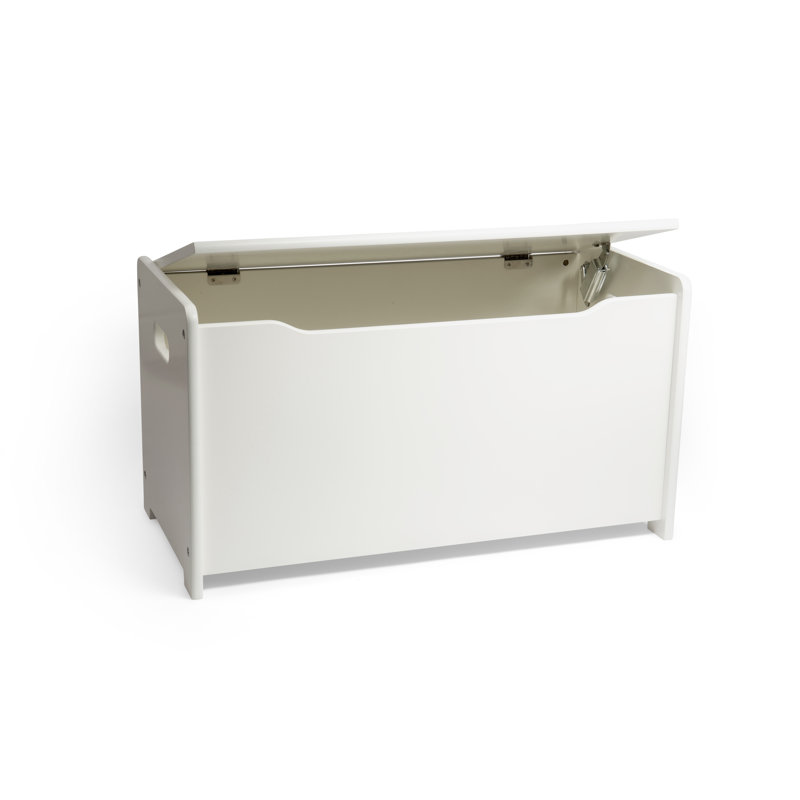 White Toy Chest | Wooden Storage Box for Kids Bedroom