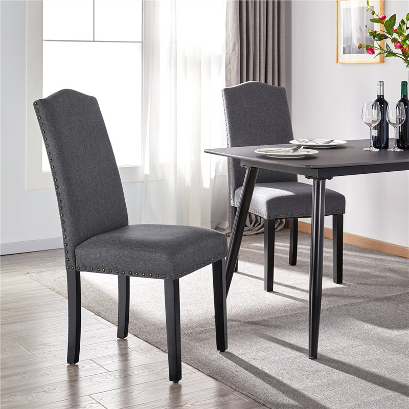 50.5cm H Fabric Upholstered Side Chair, Grey
