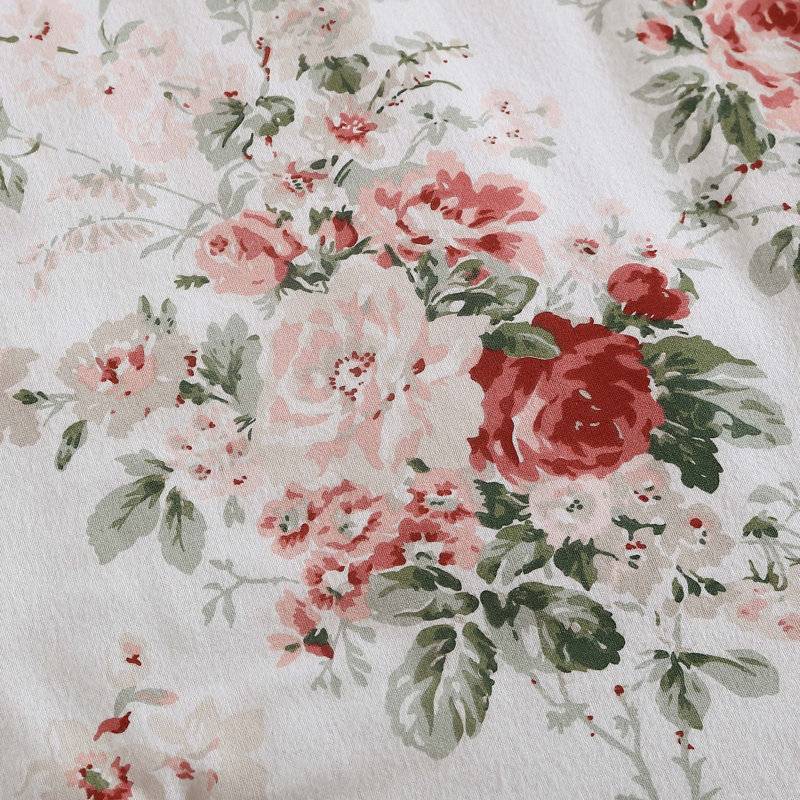 Ashfield Red and White Cotton King Comforter Set
