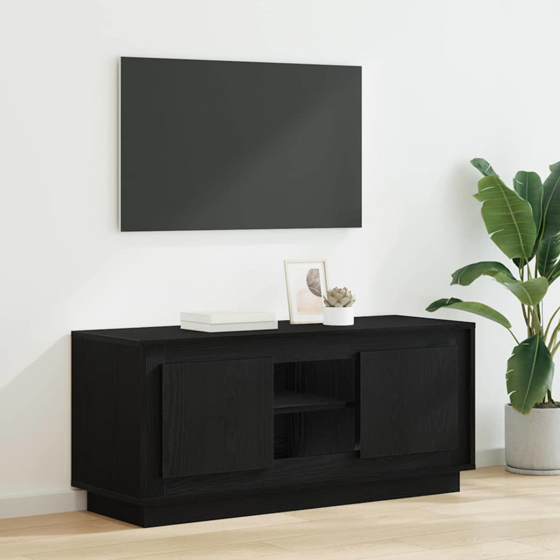 Unfinished TV Stand for TVs up to 48", Black Oak