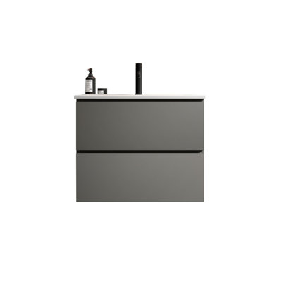 Meuble-lavabo de salle de bain avec lavabo en céramique
