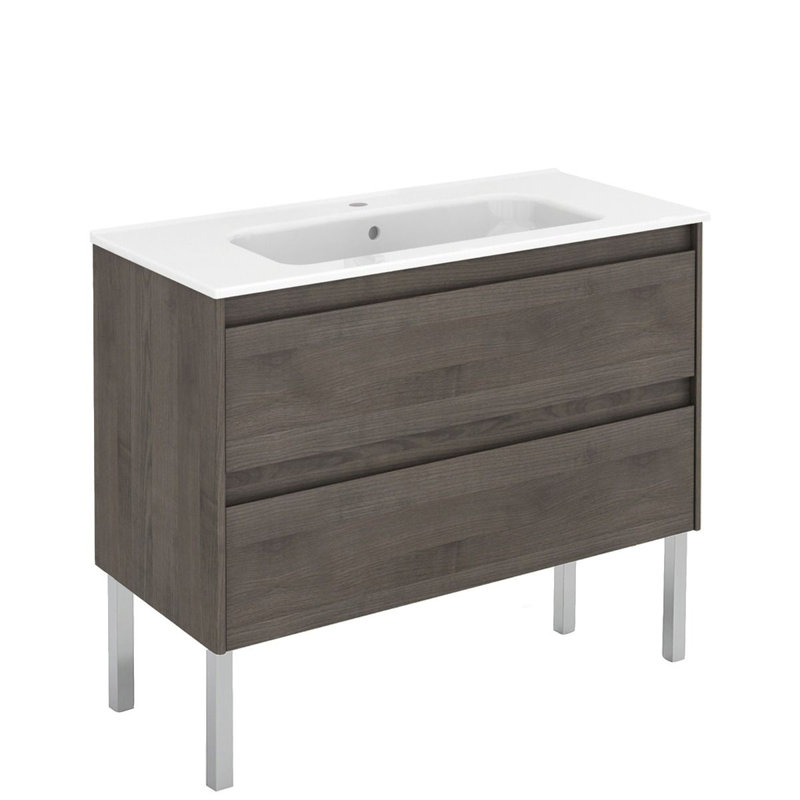 Ambra 39.6'' W Single Vanity, 23.8", Samara Ash