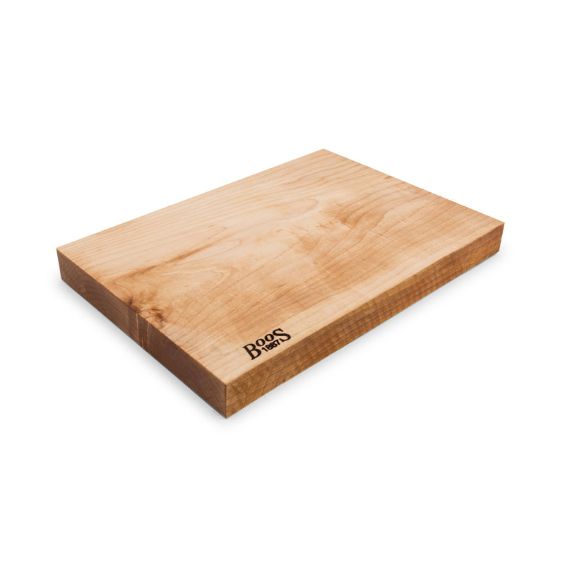 Rustic-Edge Design Reversible Cutting Board, 1.75" H x 12" W x 17" D, Maple