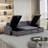 Artemax  U-Shape Pull-out Sleeper Sectional Sofa with Double Storage Spaces ,Dark gray