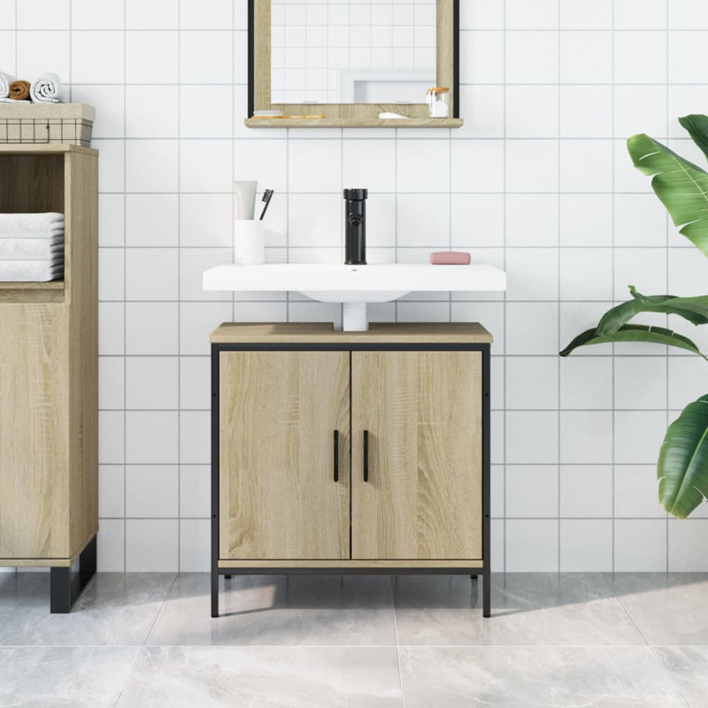 Halesowen 1524mm Single Bathroom Vanity with Basin, Sonoma Oak