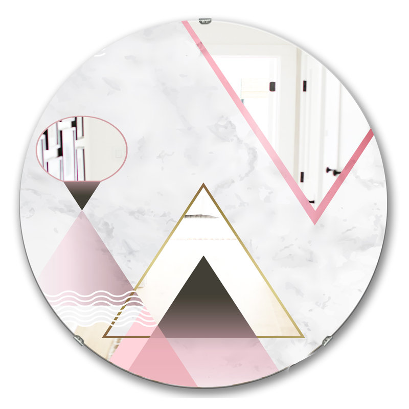 Triangular Spacy Spheres Accent Mirror, 23.6" H x 23.6" W