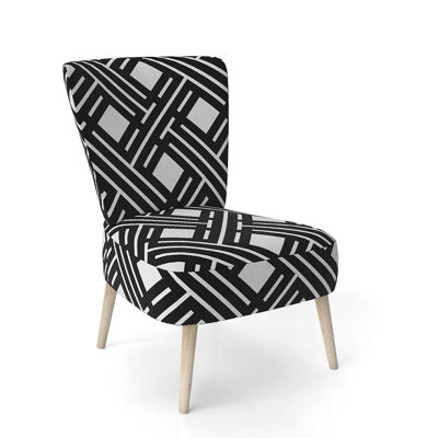 Upholstered Floral Side Chair - Modern floral Accent Chair