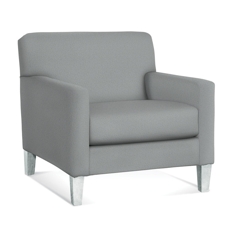 Tampa Armchair, Light Blue Performance Fabric; 0851-55, Frost White