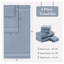 Ensemble de 6 serviettes de bain en coton turc 6 serviettes de bain bleu doux de qualité supérieure avec bordure Dobby 600 GSM, certifié OEKO-TEX-948371932