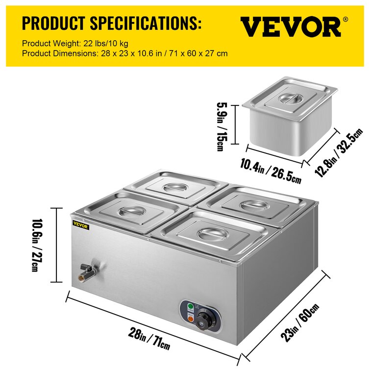 Prep & Savour Stainless Steel Warmers, Heaters, Burners And Servers